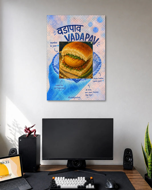 Mumbai Vada Pav Illustration Poster poster artwork
