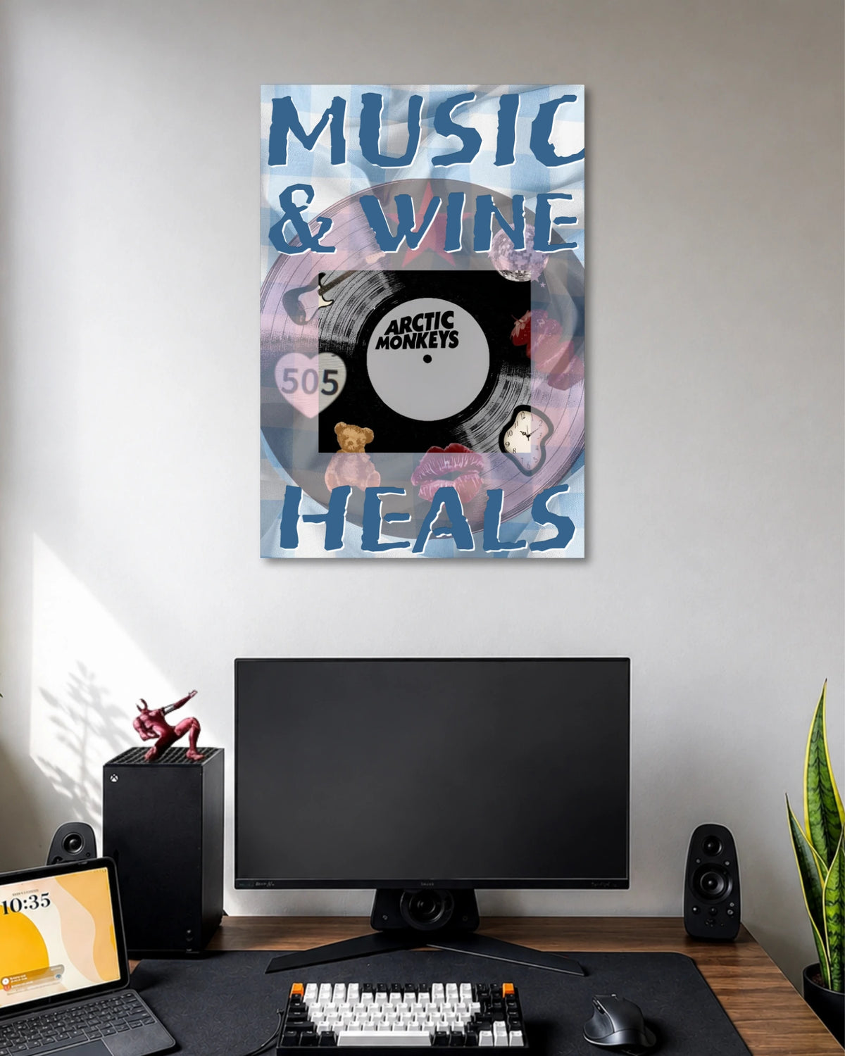 Music and Wine Record Player Aesthetic Poster poster artwork