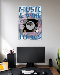 Music and Wine Record Player Aesthetic Poster poster artwork