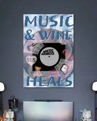 Alternative artwork featuring Music and Wine Record Player Aesthetic Poster