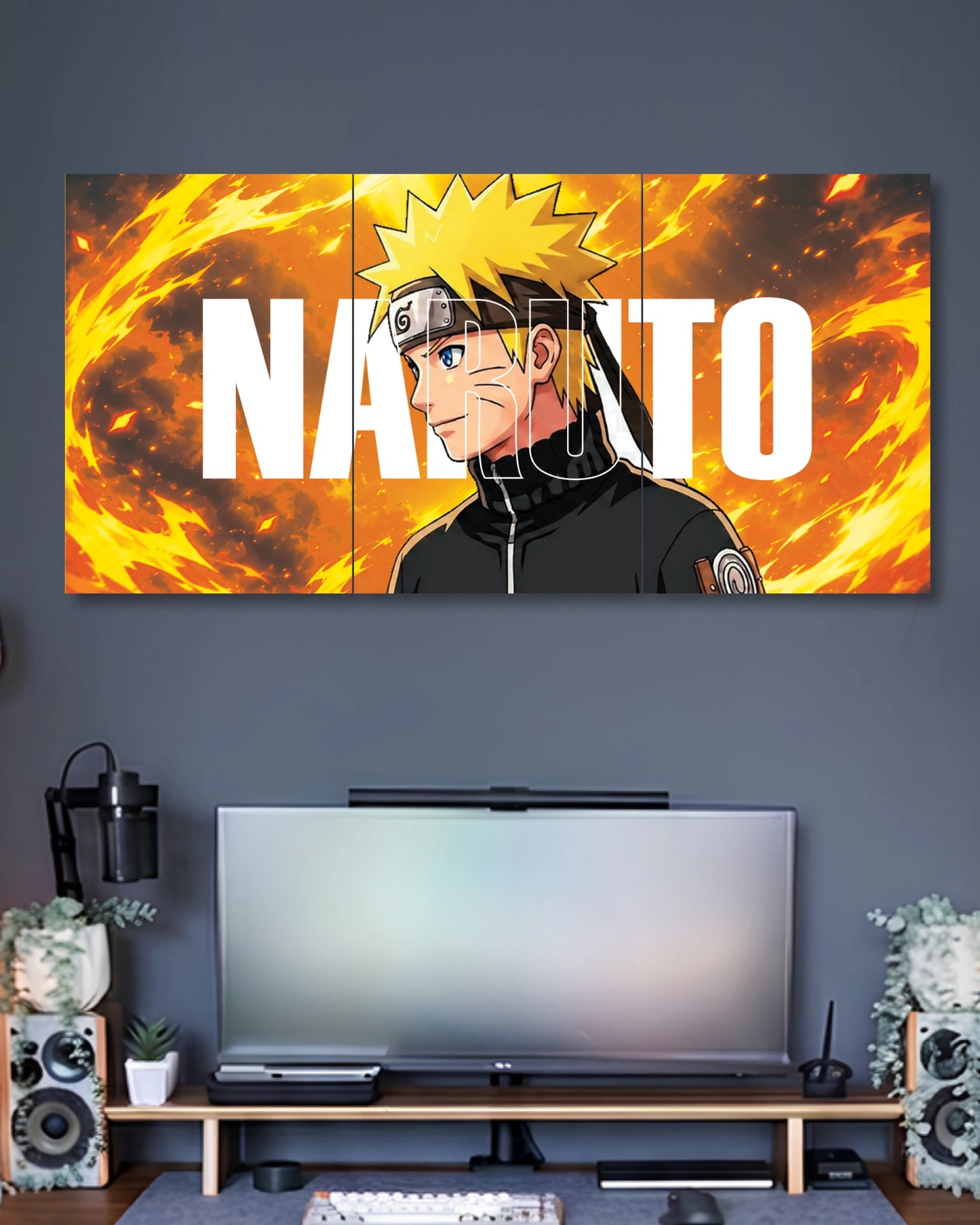 Three-panel Naruto Flame Profile 3 Piece Poster Set artwork featuring premium detailed design 2