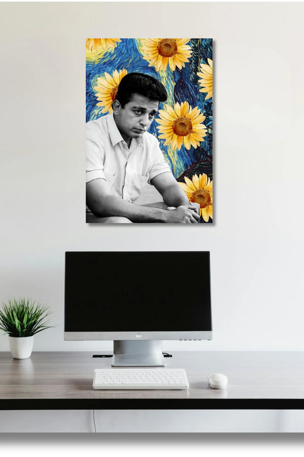 Nayakan Kamal Hassan Sunflower Dreamscape Poster