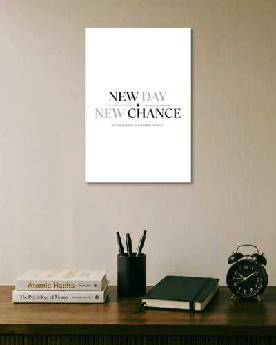 New Day New Chance Poster artwork with bold detailed composition 1