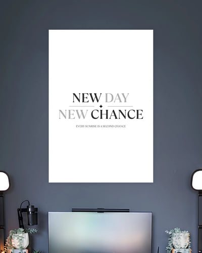 New Day New Chance Poster artwork with bold detailed composition 2