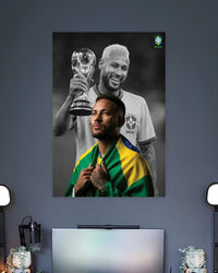 Neymar Brazil World Cup Dream poster featuring premium artwork design 2