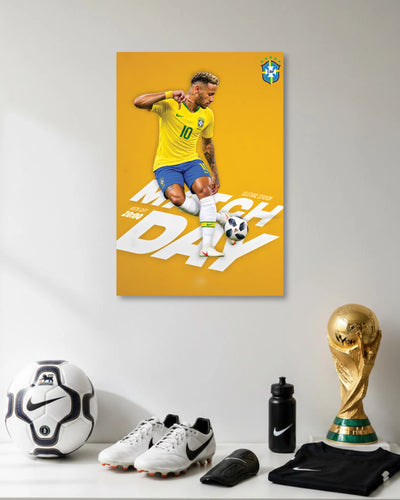 Neymar Brazil Football Poster poster artwork