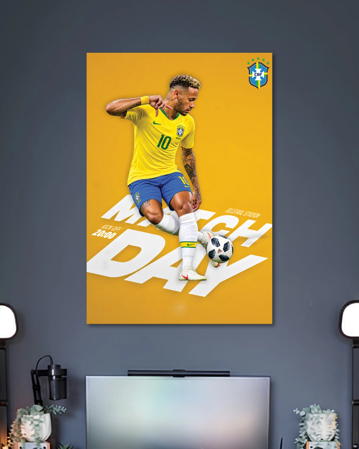 Alternative artwork featuring Neymar Brazil Football Poster