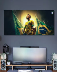 Three-panel Neymar Golden Glory 3 Piece Split Poster Set artwork featuring premium detailed design 2