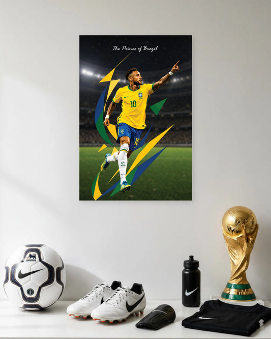Neymar Prince of Brazil poster featuring premium artwork design 1