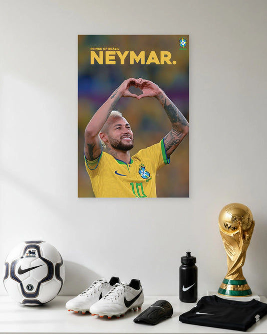 Neymar Heart Celebration poster featuring premium artwork design 1