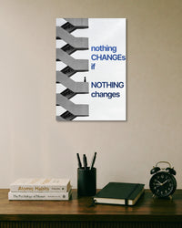 Nothing Changes If Nothing Changes Motivational Poster poster artwork