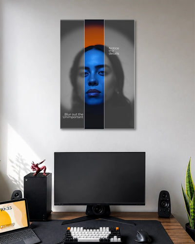 Notice The Details Blue Portrait Poster poster artwork