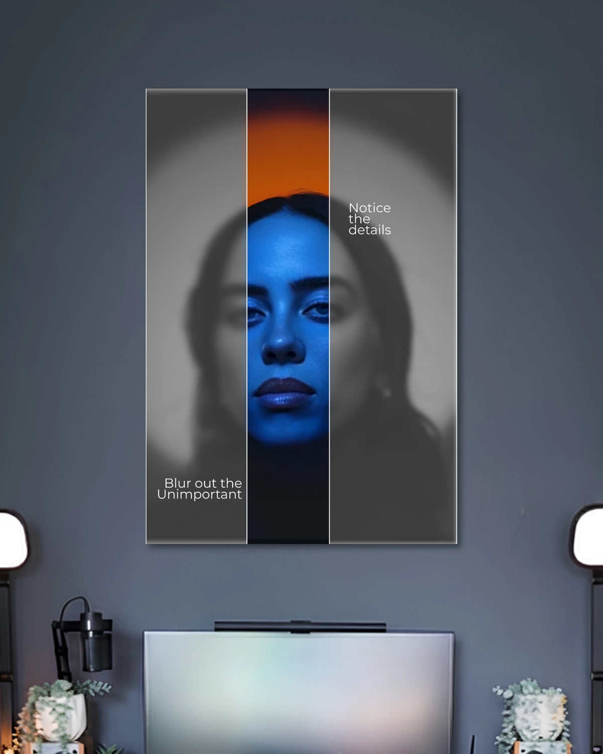 Alternative artwork featuring Notice The Details Blue Portrait Poster