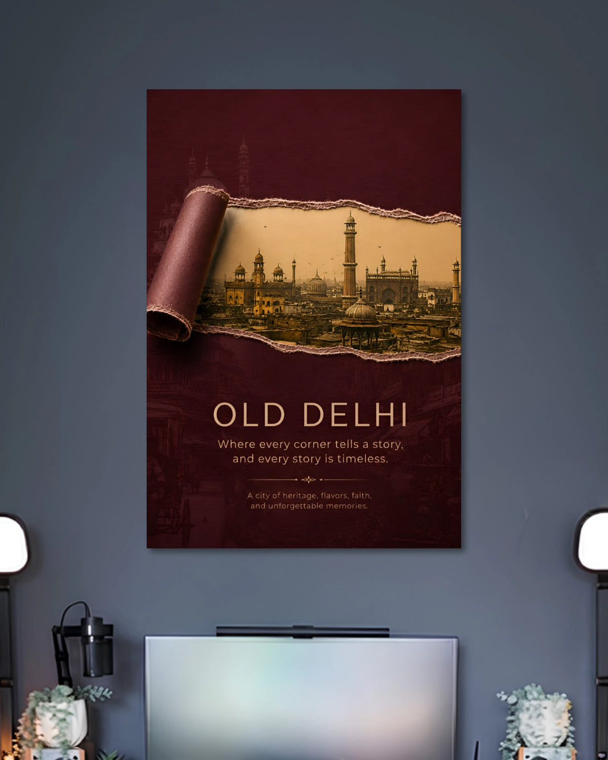 Alternative artwork featuring Old Delhi Heritage Vintage Poster