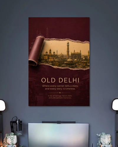 Alternative artwork featuring Old Delhi Heritage Vintage Poster