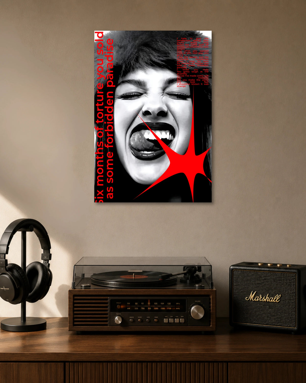 Olivia Rodrigo Vampire Black Red Poster poster artwork