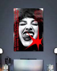 Alternative artwork featuring Olivia Rodrigo Vampire Black Red Poster