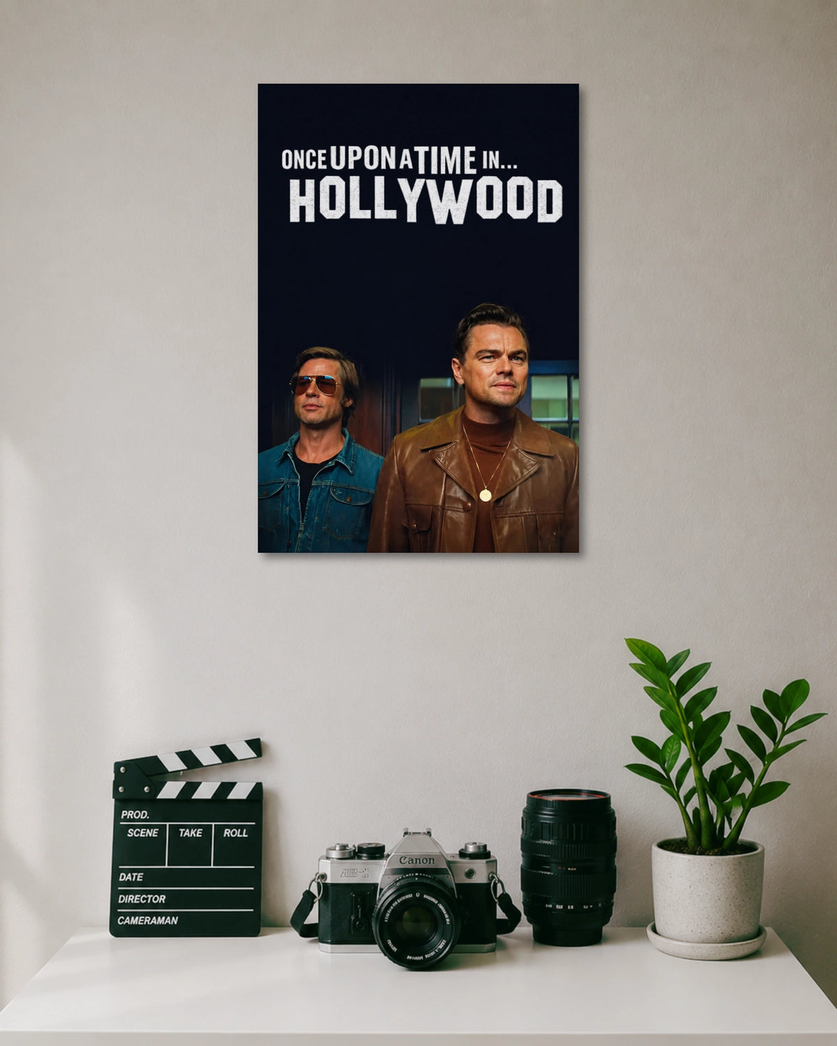 Once Upon a Time in Hollywood Movie Poster artwork with bold detailed composition 1