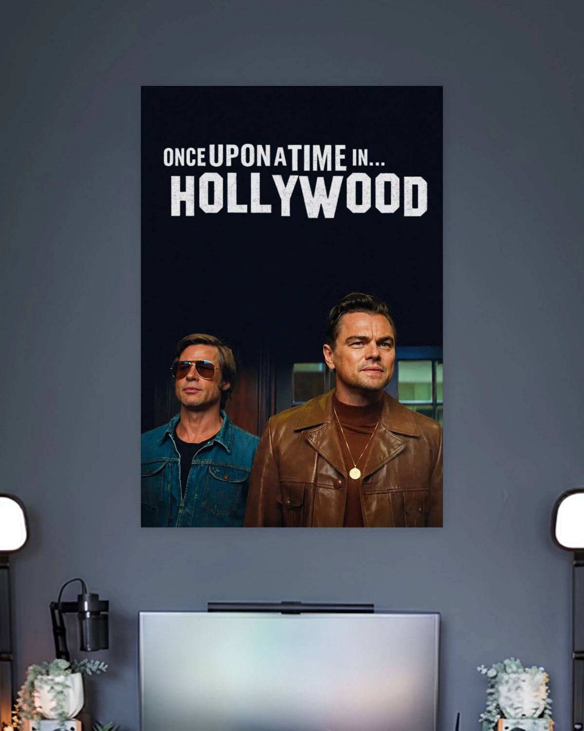 Once Upon a Time in Hollywood Movie Poster artwork with bold detailed composition 2