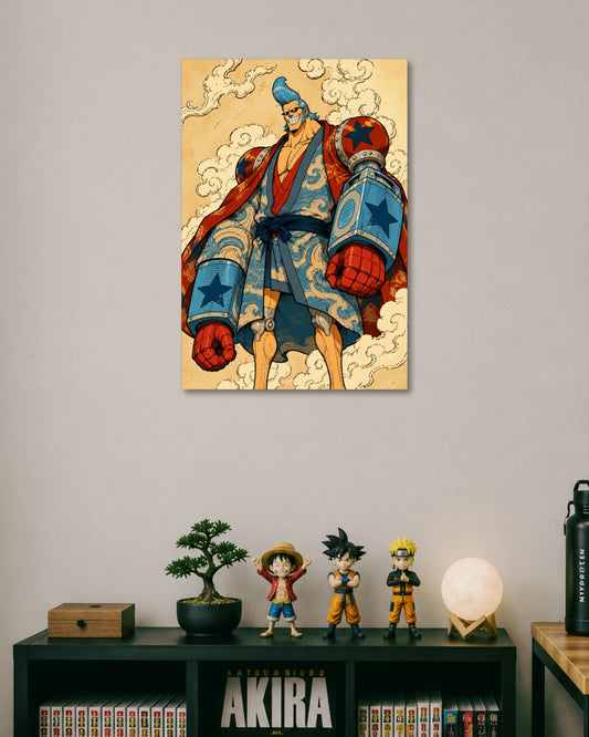 One Piece Franky Japanese Illustration Poster artwork