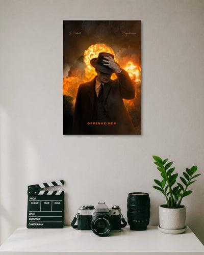 Oppenheimer Explosion Poster artwork with bold detailed composition 1
