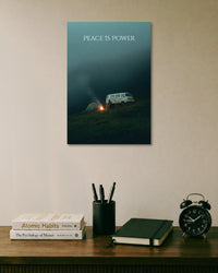 Peace Is Power Camping Poster