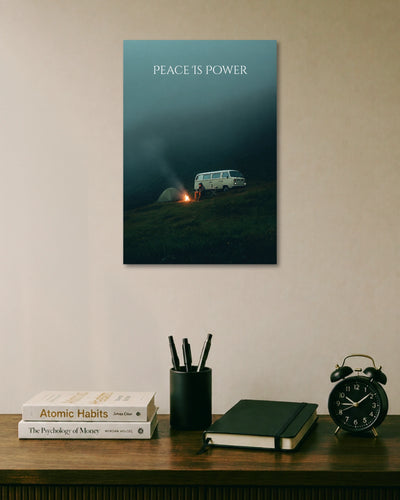 Peace Is Power Camping Poster
