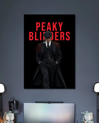 Alternative artwork featuring Tommy Shelby Peaky Blinders Black Poster