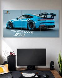 Porsche 911 GT3 RS 3 Piece Split Poster three-panel artwork 1