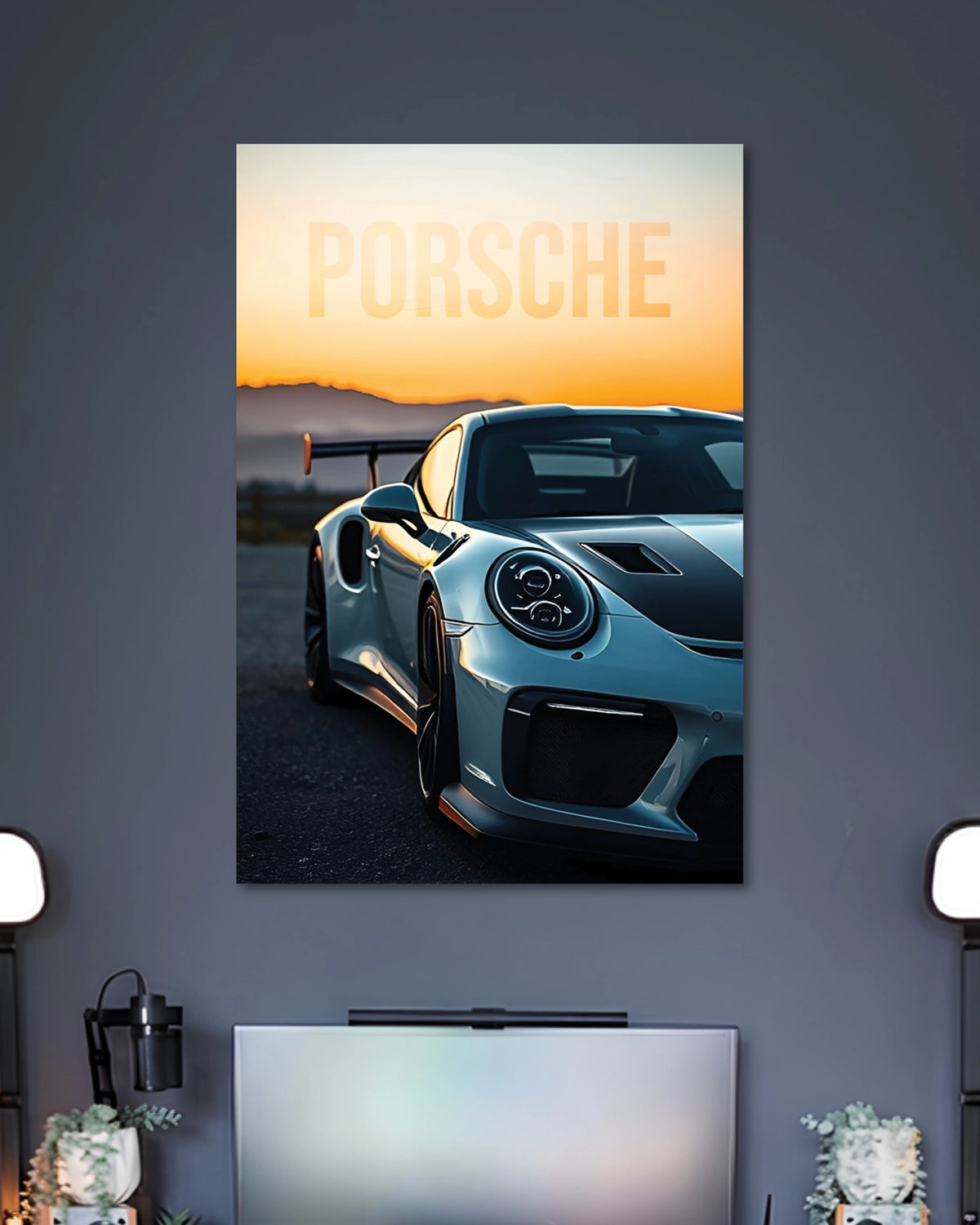 Porsche 911 GT3 Poster artwork with detailed composition 2