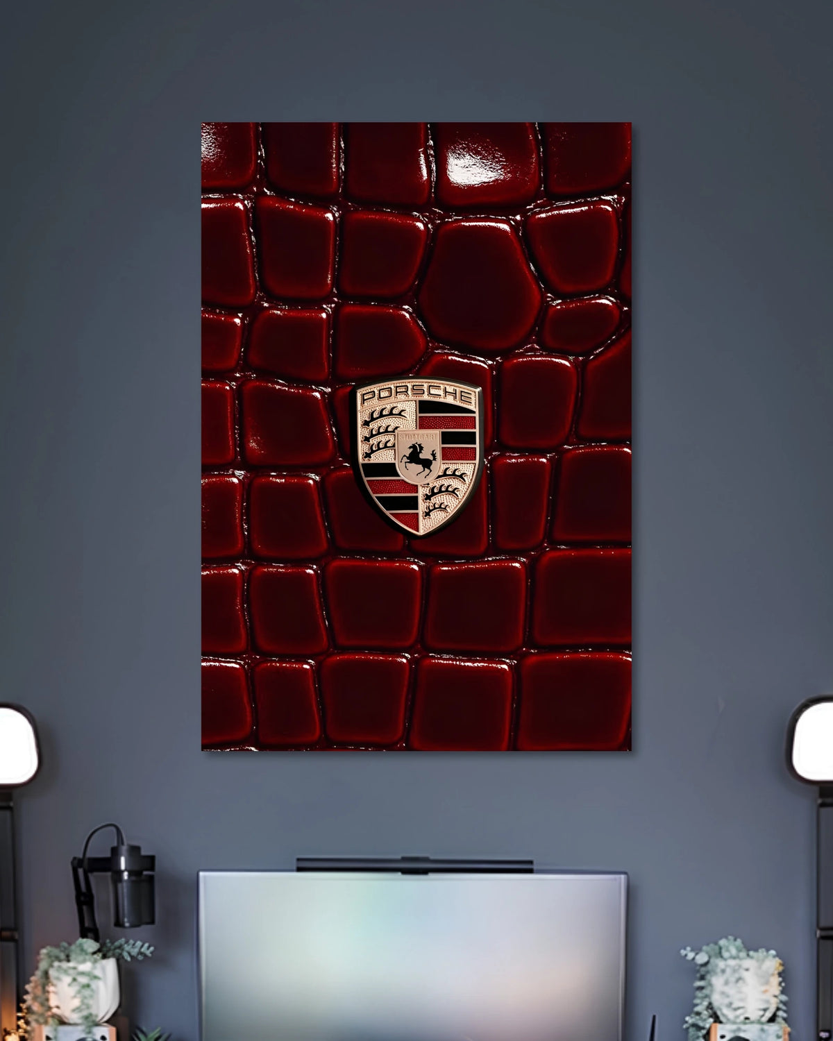 Alternative artwork featuring Porsche Red Emblem Poster