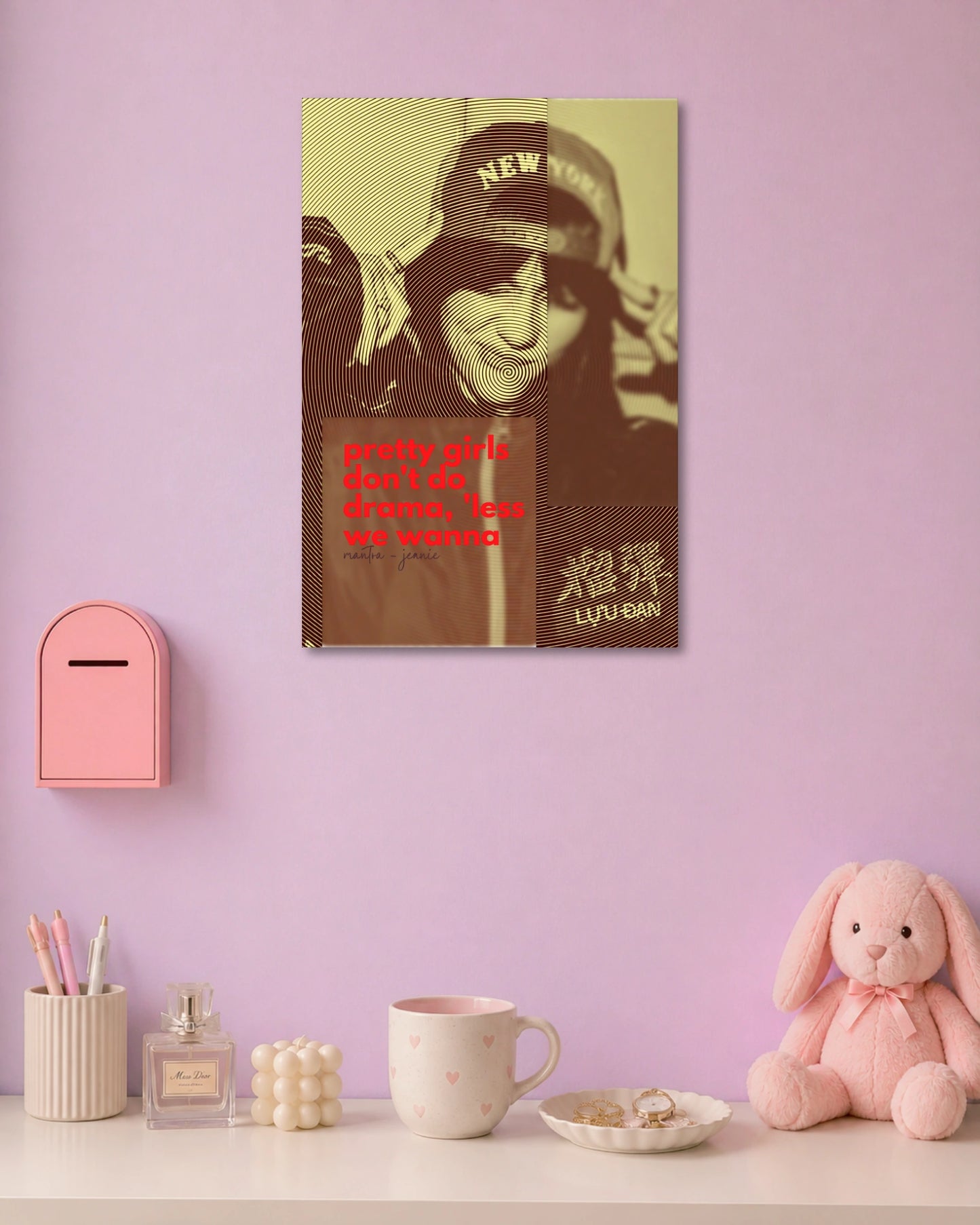 Pretty Girls Don't Do Drama Poster artwork with detailed composition 1