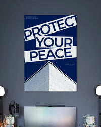 Alternative artwork featuring Protect Your Peace Navy Blue Typography Poster