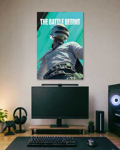 PUBG The Battle Begins Gaming Character Poster poster artwork