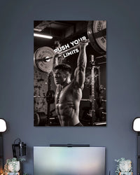 Alternative artwork featuring Push Your Limits Gym Motivation Fitness Poster