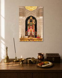 Ram Lalla Ayodhya Temple Poster artwork with bold detailed composition 1