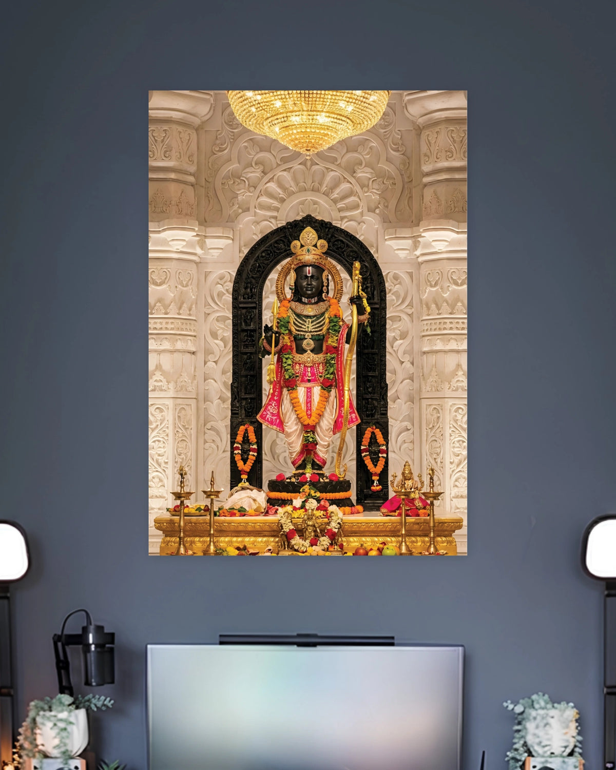 Ram Lalla Ayodhya Temple Poster artwork with bold detailed composition 2