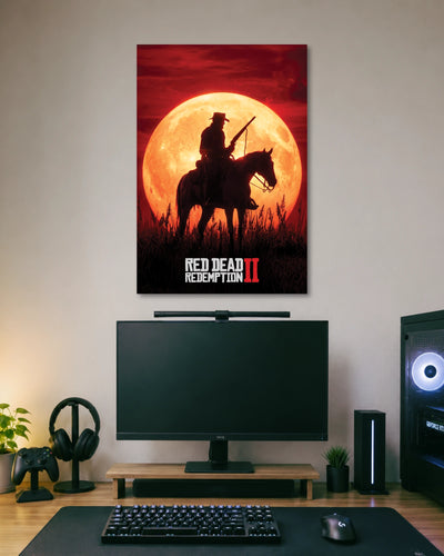 Red Dead Redemption 2 Red Moon Cowboy Poster poster artwork