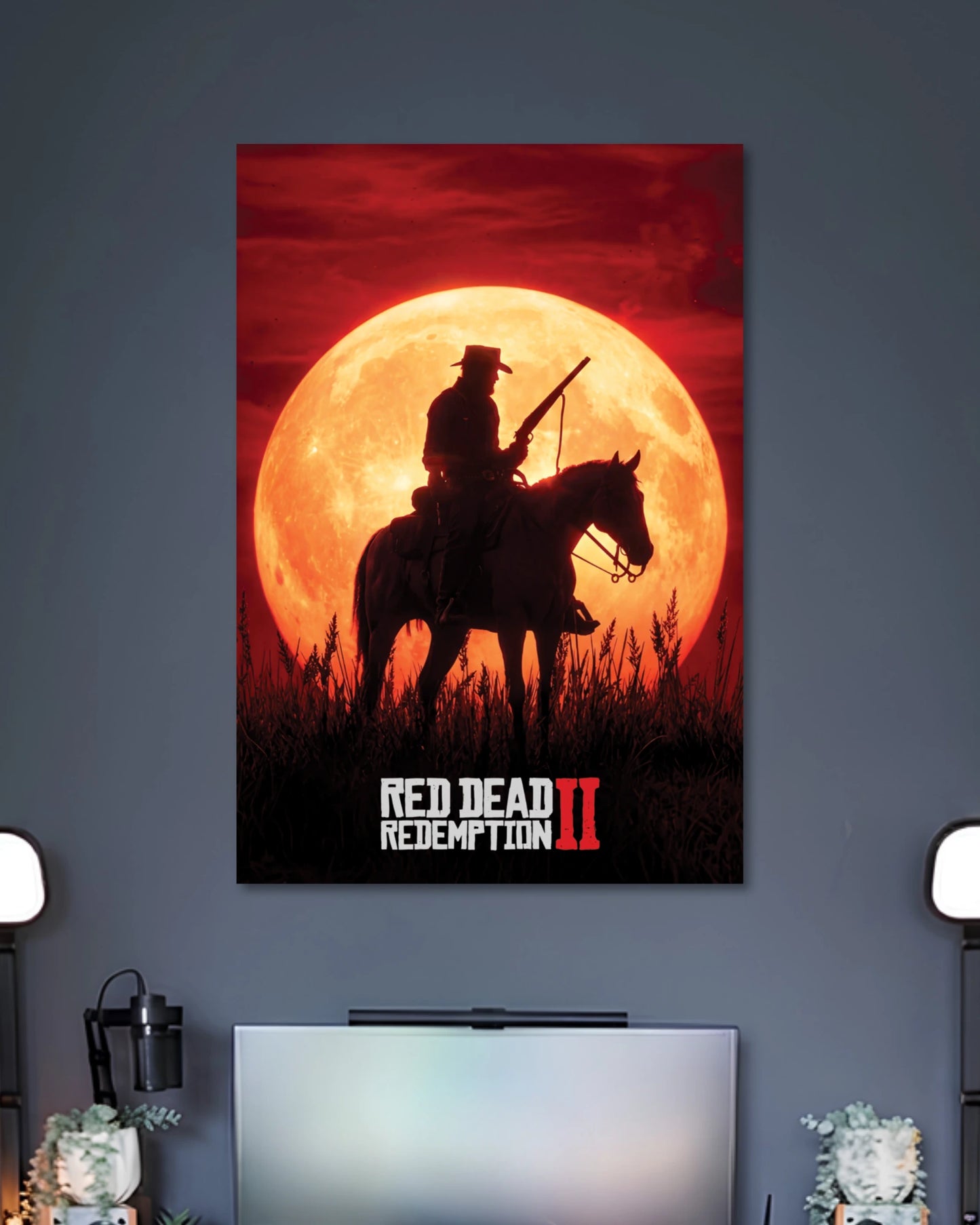 Alternative artwork featuring Red Dead Redemption 2 Red Moon Cowboy Poster