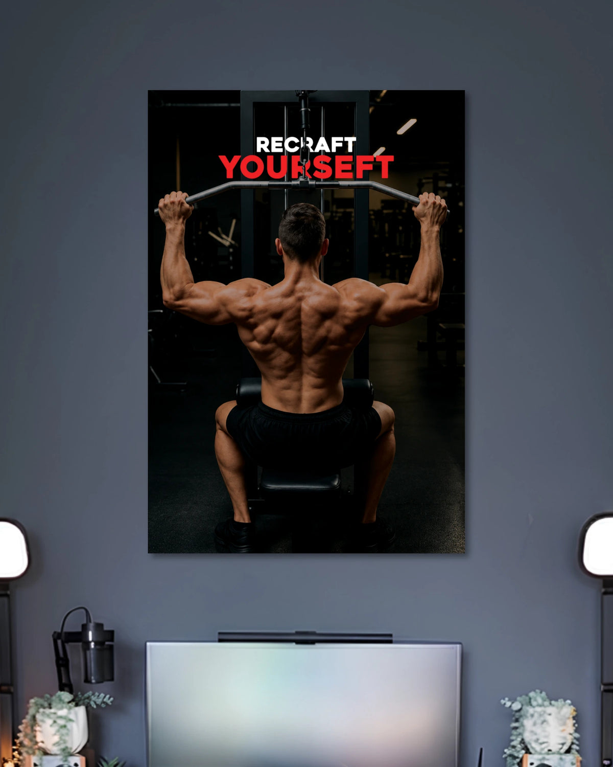 Alternative artwork featuring Recraft Yourself Gym Motivation Workout Poster