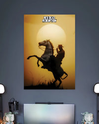 Red Dead Redemption Sunset Rider Poster artwork with bold detailed composition 2