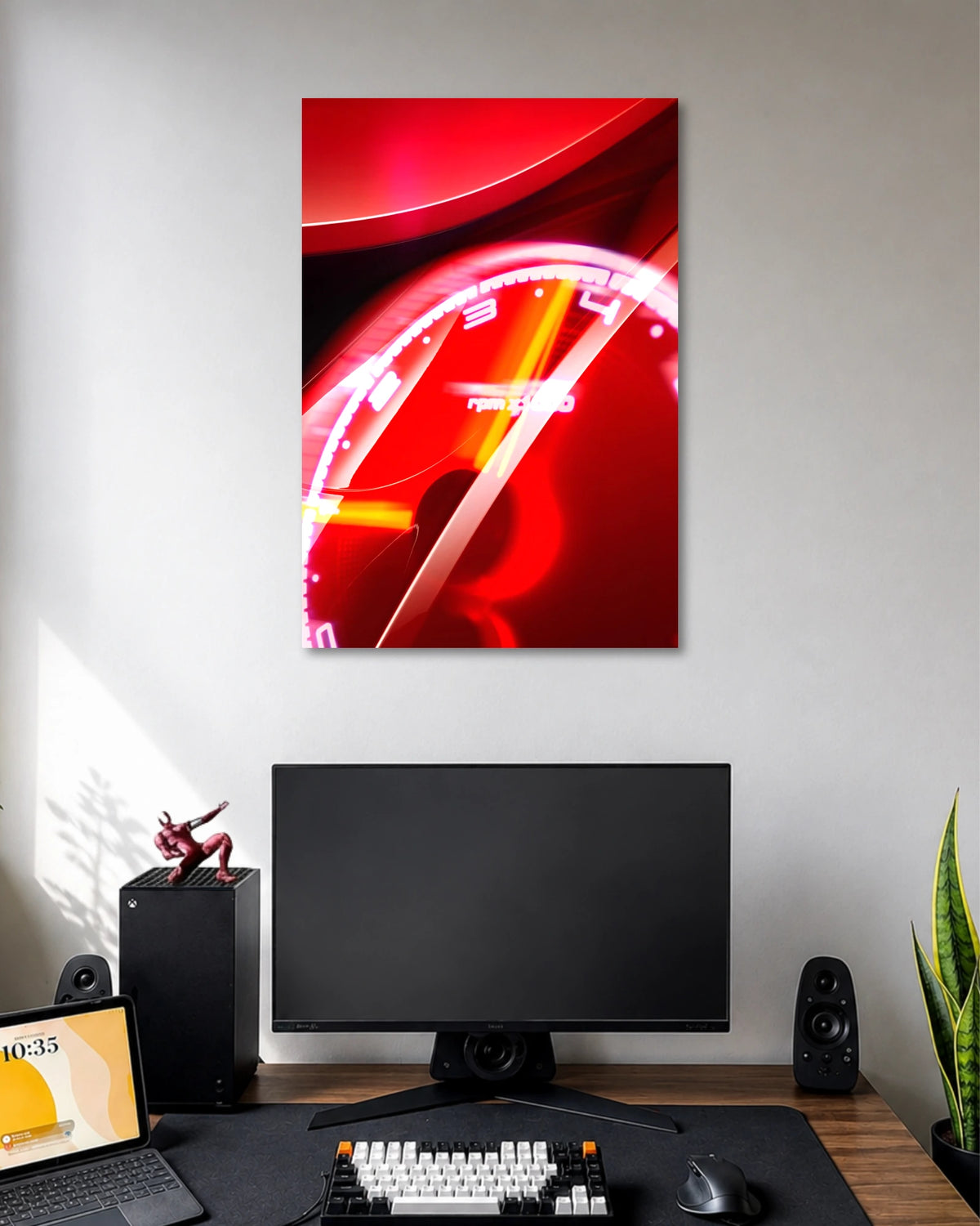 Red Speedometer Abstract F1 Poster poster artwork