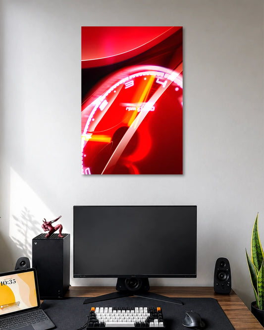 Red Speedometer Abstract F1 Poster poster artwork