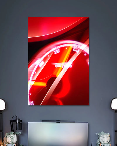 Alternative artwork featuring Red Speedometer Abstract F1 Poster