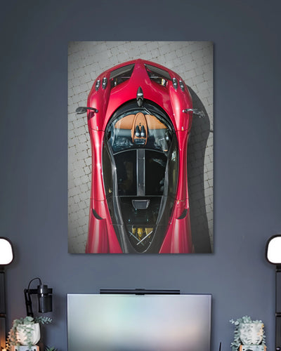 Alternative artwork featuring Red Supercar Top View Poster