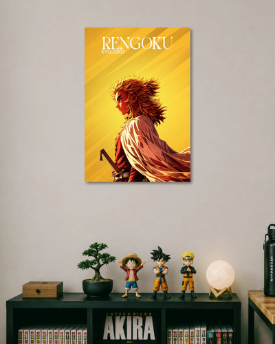 Rengoku Golden Flame Poster premium artwork 1