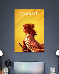 Rengoku Golden Flame Poster premium artwork 2