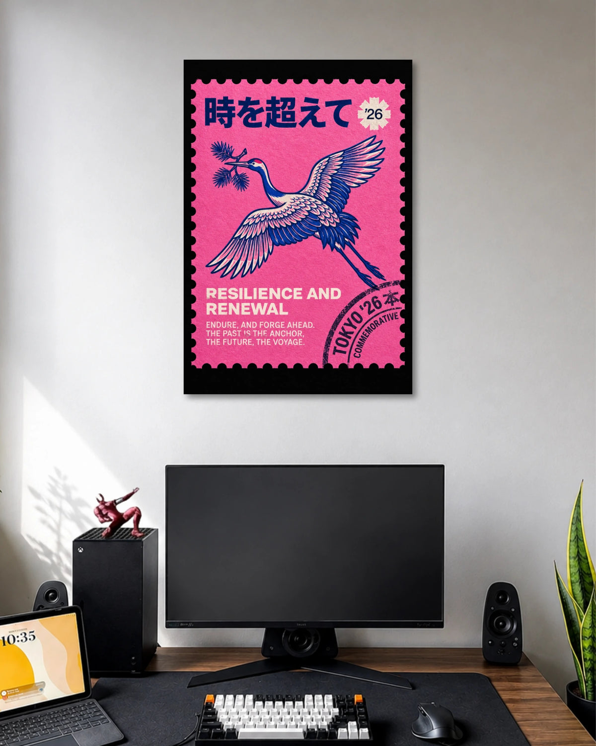 Resilience and Renewal Crane Poster poster artwork