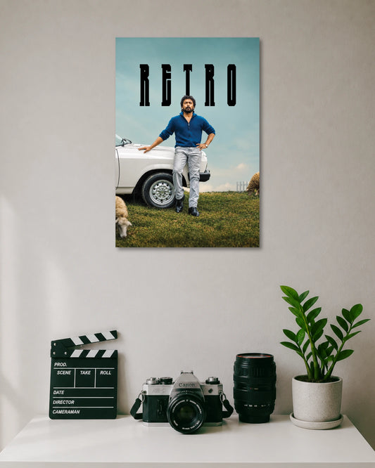 Retro Suriya Vintage Car Portrait Poster poster artwork