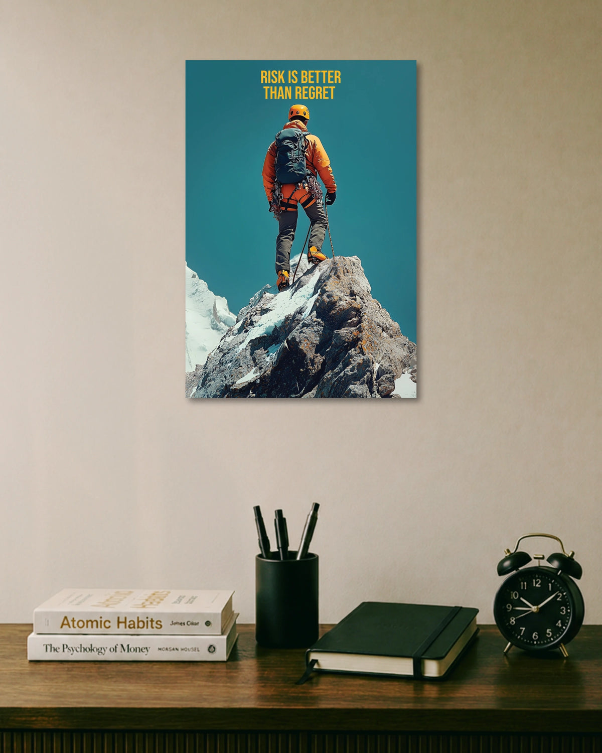 Risk Is Better Than Regret Poster artwork with bold detailed composition 1